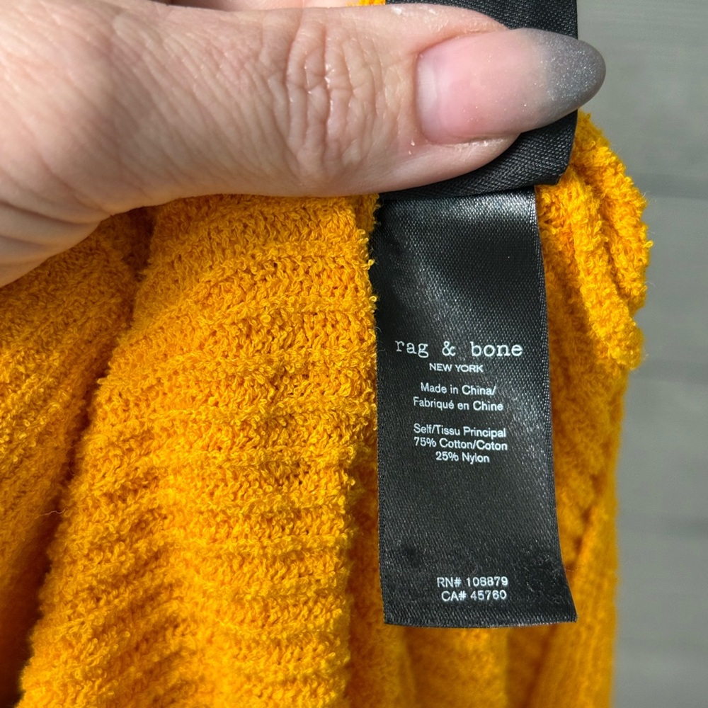 Rag & Bone Soleil Ribbed Knit Midi Skirt in Orange Sz S Spring Summer Beach - Picture 16 of 16